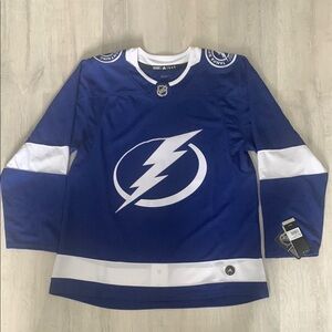 Tampa Bay Lightning Adidas Blue and White Hockey Jersey